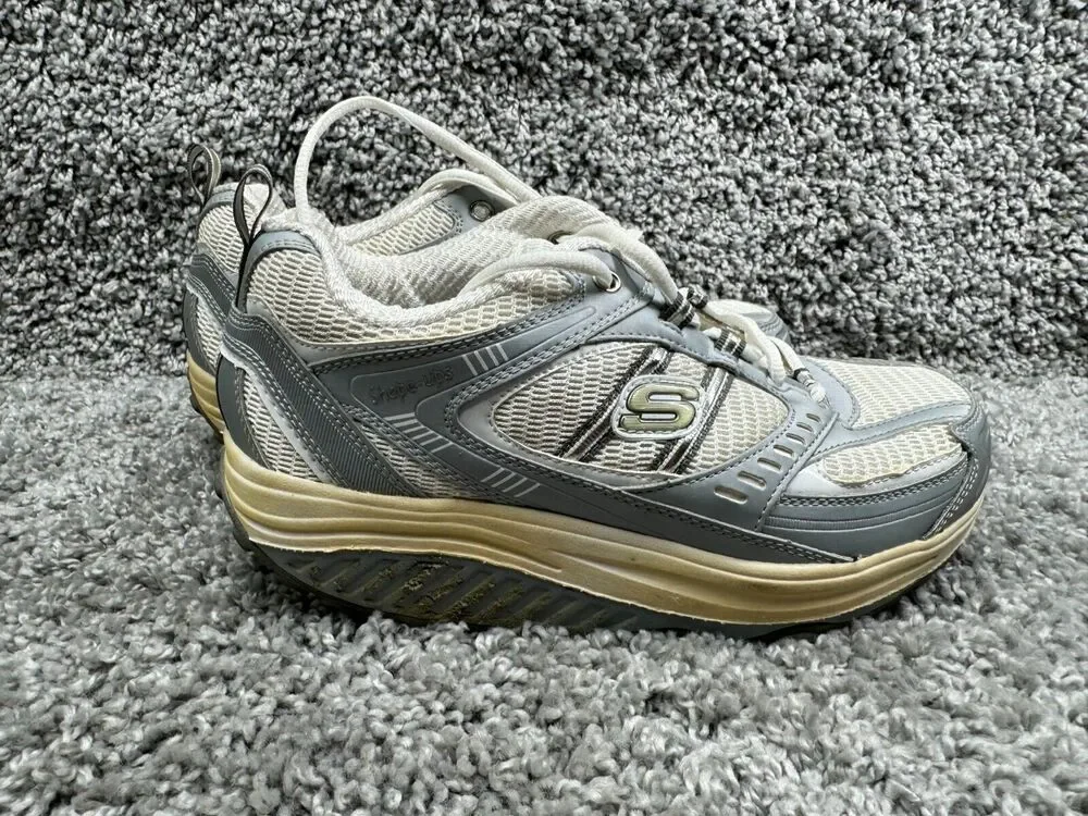 Skechers Women's Shape Ups Size 8 Gray Colorblock Casual Athletic Shoes 11814